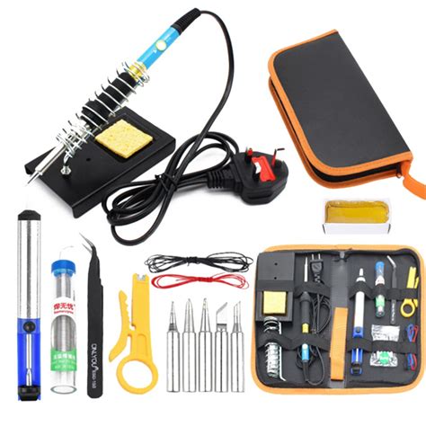 The kit comes with a good instructions and all components labelled, so a motivated beginner can work on it. SG Seller Soldering Iron Kit Electronics 15 Pieces Set ...