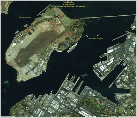 Ikonos Satellite Image Pearl Harbor Memorial Satellite Imaging Corp