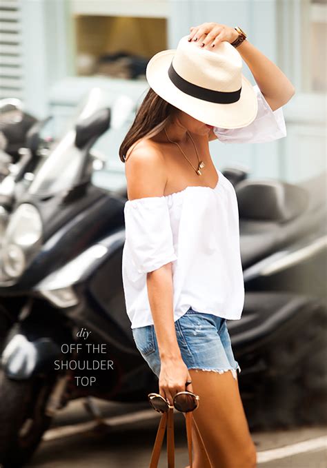 You will need one off shoulder top piece and one off shoulder sleeve pattern piece. DIY OFF THE SHOULDER TOP « a pair & a spare