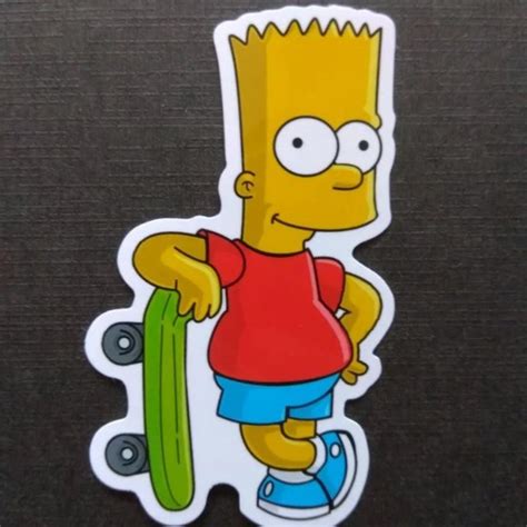 Bart Simpson The Simpsons Sticker Skateboard Luggage Laptop Hobbies And Toys Stationery And Craft
