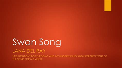 Calaméo - Swan Song - lyrics analysis