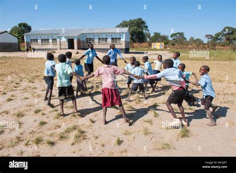 Africa Zambia School Children Playing Stock Photo Alamy