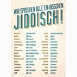 Postkarte: Wir sprechen alle ein bisschen Jiddisch (5x) – homunculus verlag