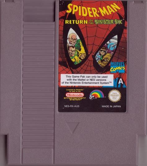 Spider Man Return Of The Sinister Six Cover Or Packaging Material MobyGames
