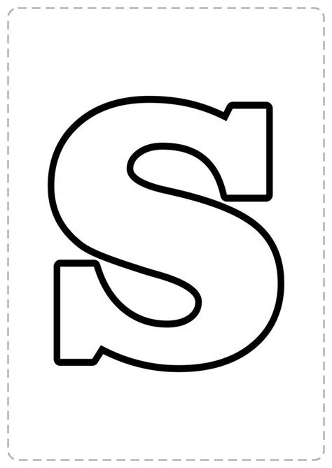 Letra S Para Colorear Printable Alphabet Letters Letter Stencils