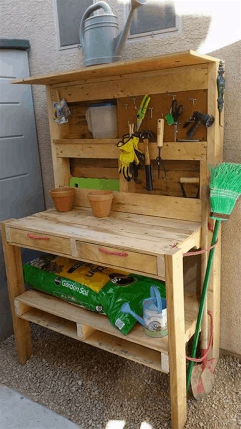 Wood Pallet Potting Benches Pallet Ideas