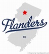Map of Flanders, NJ, New Jersey