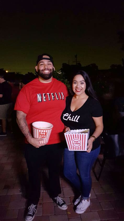 The term 'netflix and chill' was coined to describe inviting someone around to watch a movie, possibly with romantic intentions. Netflix & chill | Netflix and chill costumes, Couple ...