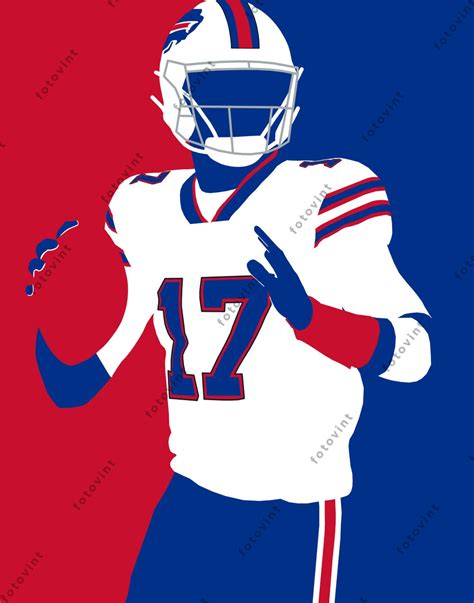 JOSH ALLEN Buffalo Bills Foto Football Sports Player Art Print | Etsy