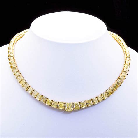 100 Carat Grand Fancy Yellow Diamond Necklace For Sale At 1stdibs