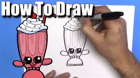 Draw the lines for where arms/legs will go and their positioning. How To Draw Millie Shake from Shopkins - Cute EASY Chibi ...