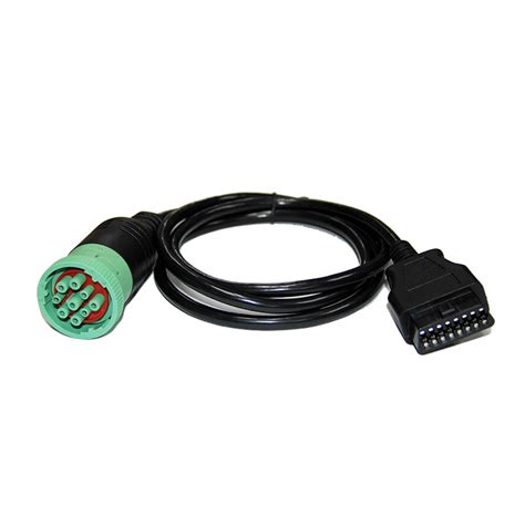 Green J1939 Female To Obd2 Female Cable 15m