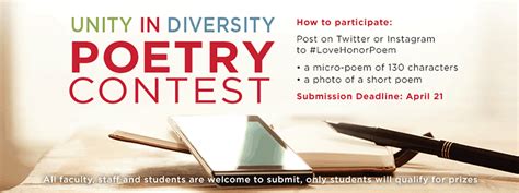 Register to post your poetry. #LoveHonorPoem contest celebrates unity in diversity ...