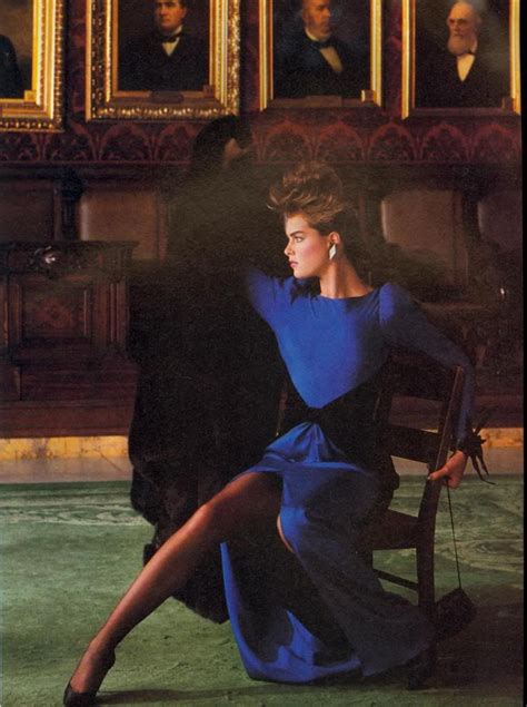Us Vogue September 1983 Model Brooke Shields A Real Change At Night