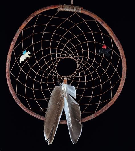 Ojibwe Red Willow Dream Catcher With Duck Feathers