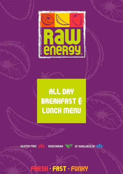 Raw Energy Menu Menu For Raw Energy Wollongong Wollongong