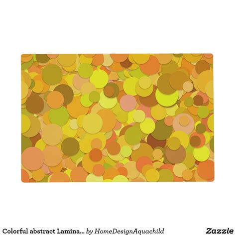 Colorful Abstract Laminated Placemat Placemats Paper Pads Sheet Of