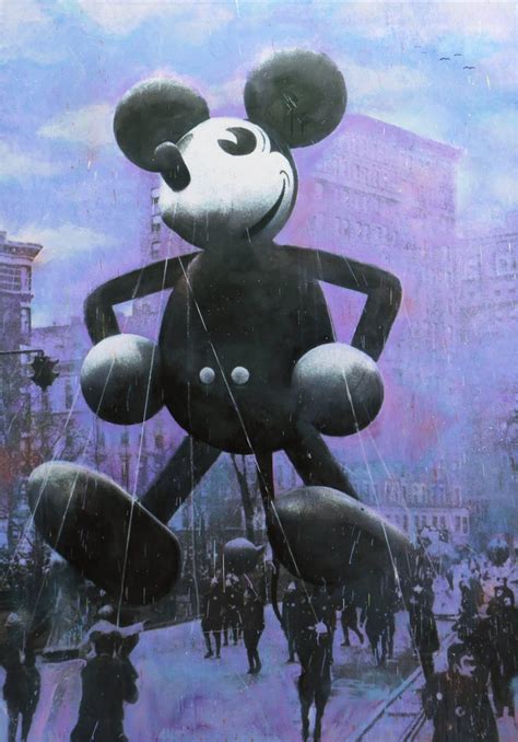 Bruce Helander Macys Mickey Mouse Purple Blue Black Contemporary