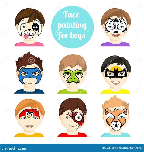 Face Painting 2 Stock Illustration Illustration Of Isolated 75954850
