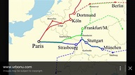 Train map from Paris to Germany Train Map, Koln, Strasbourg, Salzburg ...