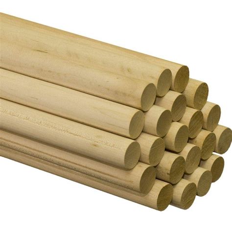 Wooden Dowels Rods 1 12 X 36 Bag Of 2 Unfinished Hardwood Dowel