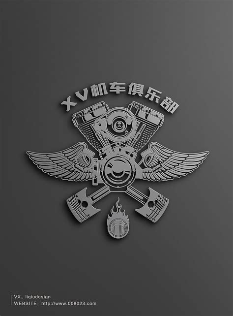 Xv机车俱乐部logo设计 机车logo设计 个性logo设计平面logo五彩斑斓的黑妞 原创作品 站酷 Zcool