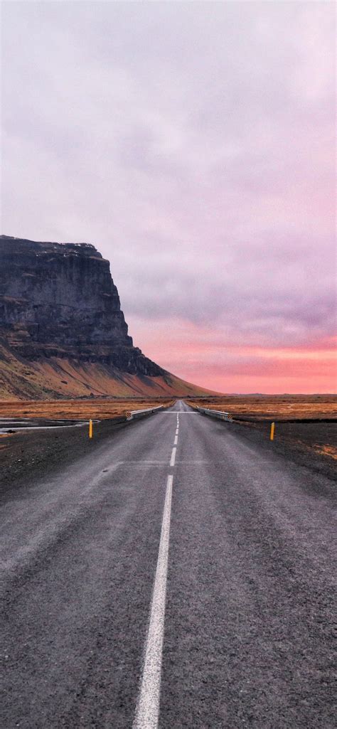 Open Road Wallpaper 4k Cliff Horizon Landscape Plateau Iceland
