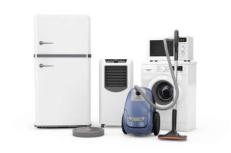 Premium Photo Household Appliances Set On A White Background 3d
