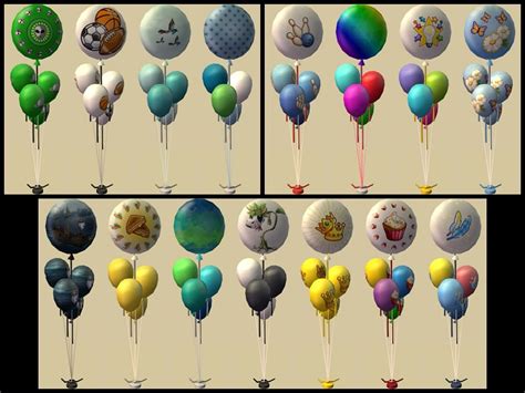 Mod The Sims Poppin Party Balloon Centerpiece Recolours Part 2
