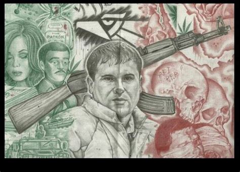 Narco El Chapo Chapo Guzmán Gangster Tattoos Mexican Art