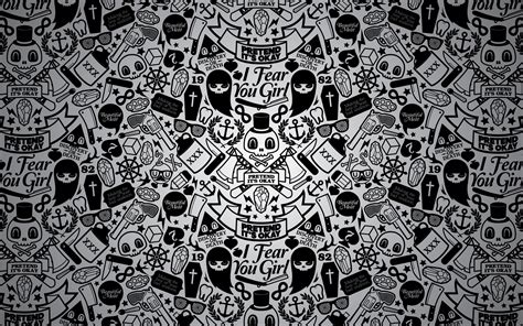 47 Black And White Skulls Wallpapers Wallpapersafari