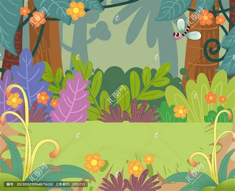 卡通丛林插画自然风景设计素材设计模板汇图网