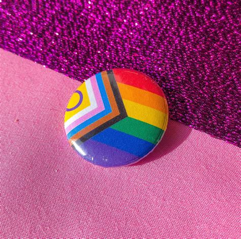 Progress Pride Flag Pin Badge Intersex Lgbt Pride Flag Pin Etsy Uk