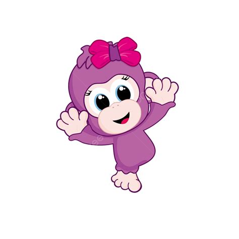Gambar Hewan Monyet Merah Muda Monyet Kecil Hewan Monyet Monyet Kartun