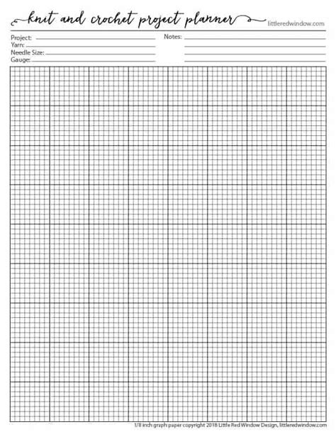 Free Printable Knitting Planner And Crochet Planner Pages Knitting