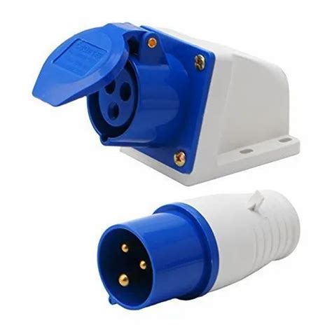 Ip 44 3 Pin Industrial Plug And Socket For Electric Fittings 110 V At