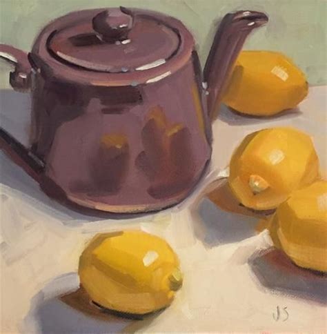 Daily Paintworks Lemons For Tea Original Fine Art For Sale