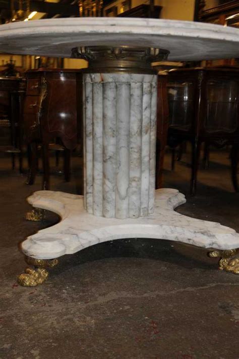 A good italian centre table of the impero period. White Italian Marble Centre Table Round Dining Tables