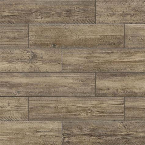 Florida Tile Home Collection Tahoe Cedar Brown 6 In X 24 In Porcelain