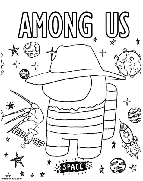 Try your hand at the new section of our site. Coloriage Among Us. Coloriages pour enfants sur Wonder-day.com