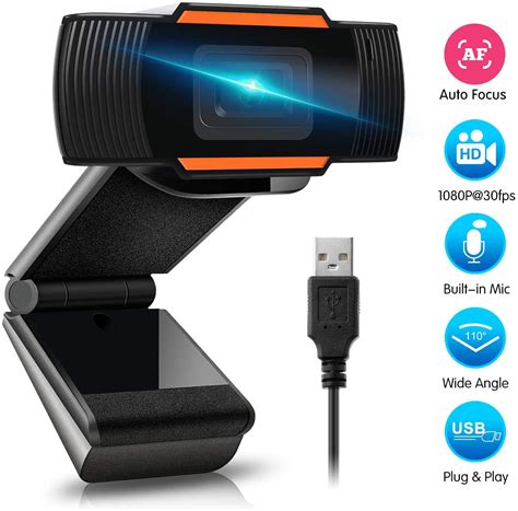 Seiwei Hd 1080p Pc Webcam Computer Camera With Microphone Auto Focus