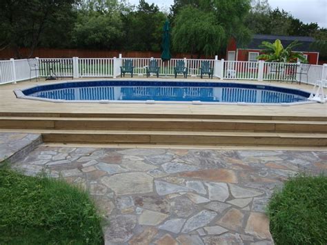 Oval Above Ground Pool With Deck Classico Piscina Austin Di The