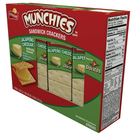 Munchies Doritos Jalapeno Cheddar Cheese Sandwich Crackers 138 Oz 8