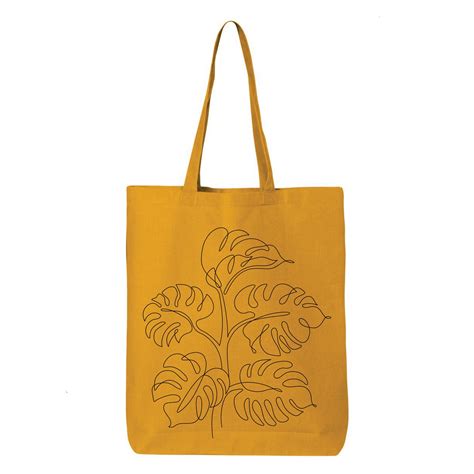 cheese plant tote bag plant lover bag shoulder bag plant etsy