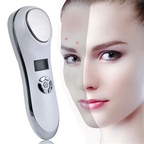 Portable Ultrasonic Hot Cold Therapy Sonic Vibrating Facial Skin Care Essence Ion Introduction