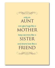 Everyone can tell that you two are sisters, both show a lot of love for their children and i also feel that you have shown to us. Happy Mothers Day Aunt Quotes. QuotesGram