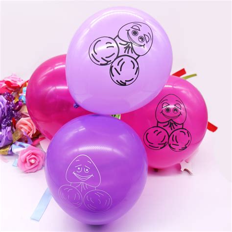 10pcs Latex Balloon Penis Pattern Balloon Bridal Shower Bachelorette