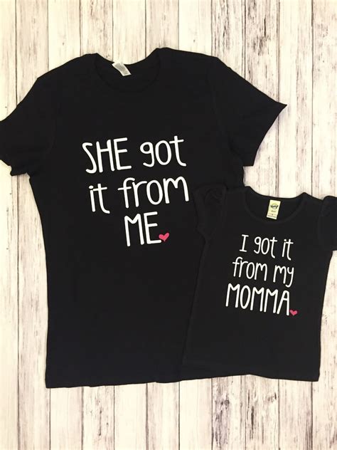 Mommy And Me Mommy And Me Shirts Mommy Daughter I Get It From Etsy
