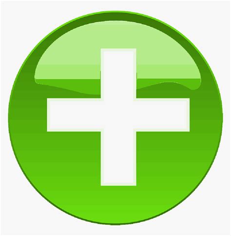 Green Cross Button Medical Medic Green Medical Plus Symbol Hd