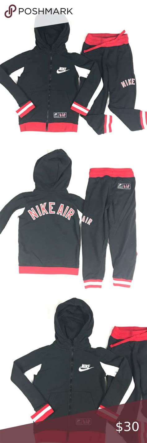 Nike Air 2 Piece Hoodie And Pants Sweatsuit Set Boys Sweatsuit